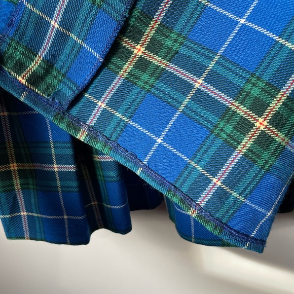 VINTAGE Nova Scotia Tartan Pure Wool Pleated Wrap Skirt - Picture 5 of 8